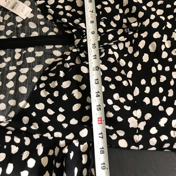 NWT Loft dress size L short sleeve black white - Picture 6 of 7